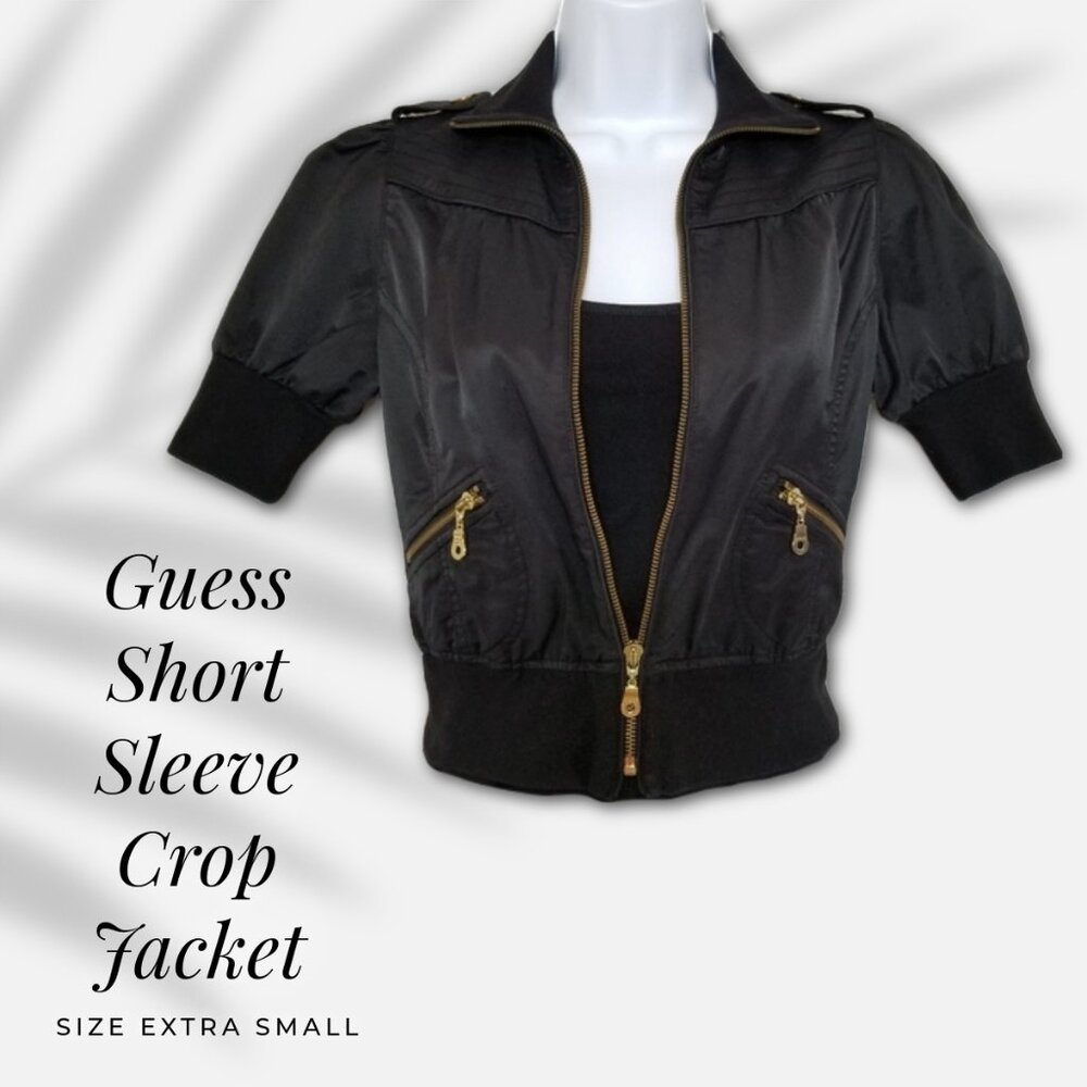 Guess Short Sleeve Crop Jacket